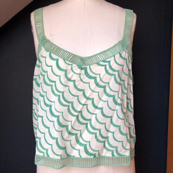 Anthropologie PRINTED TANK WITH TRIM - Picture 1 of 3